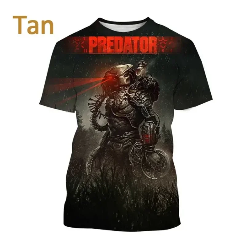 New The Predator 3D Print T-shirt Fashion Men Clothing Casual Street Unisex Round Neck Oversized T Shirt Harajuku Tops Tees