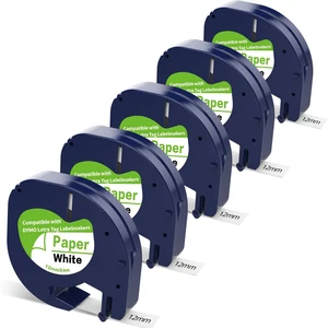 Etiketi plastiğe bantlayın, beyaz, dymo ile uyumlu, letratag, letratag, letratag, letratag 91200, 91201, 91331, lt-100h, 2 inç, 5pk, 10pk Kasetteki 6 büyük satış etiquetadora dymo-no. 4