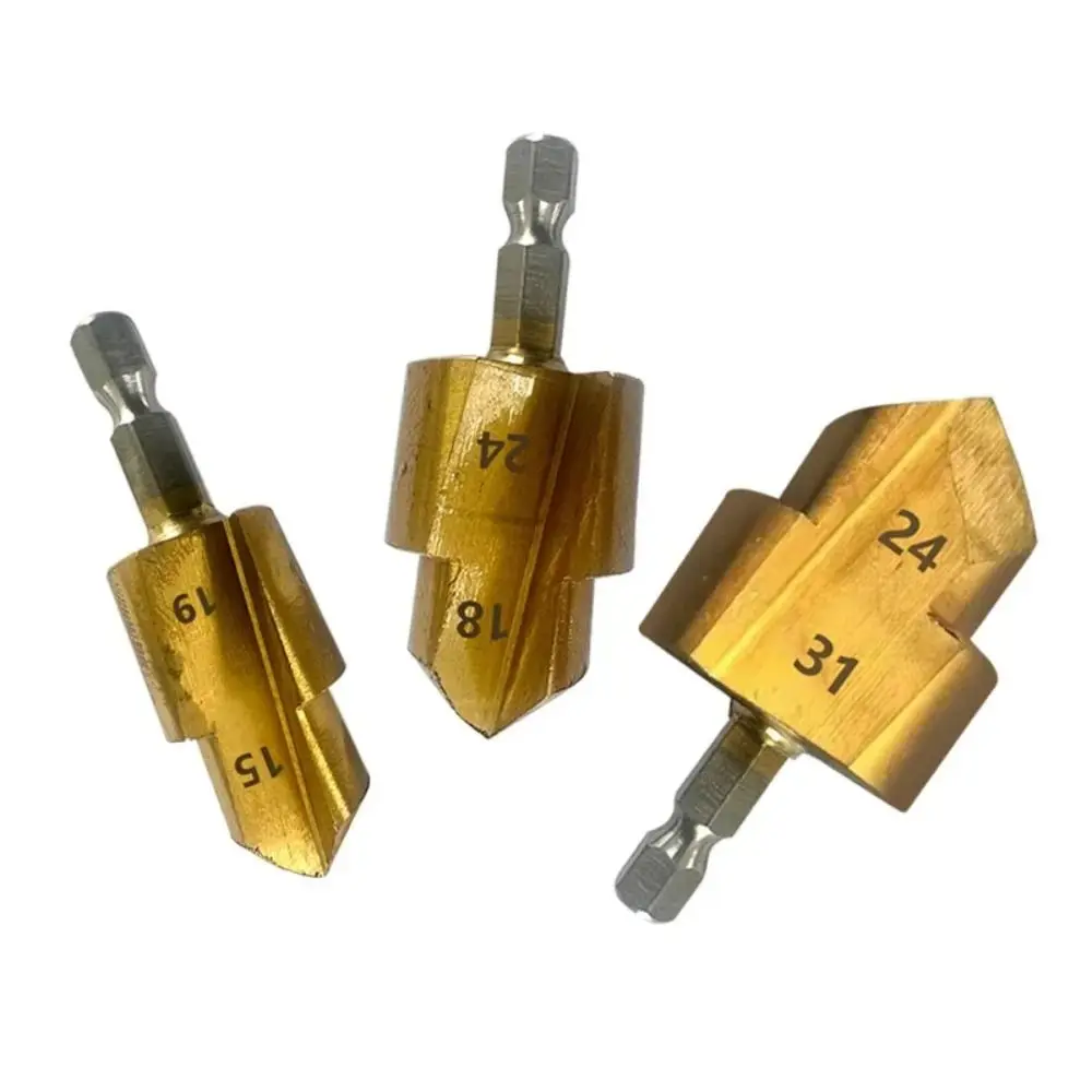 Hexagon Shank PPR Lifting Drill Water Pipe Connection Tool Titanium Coated Step Drill High Quality Drilling Tools Set