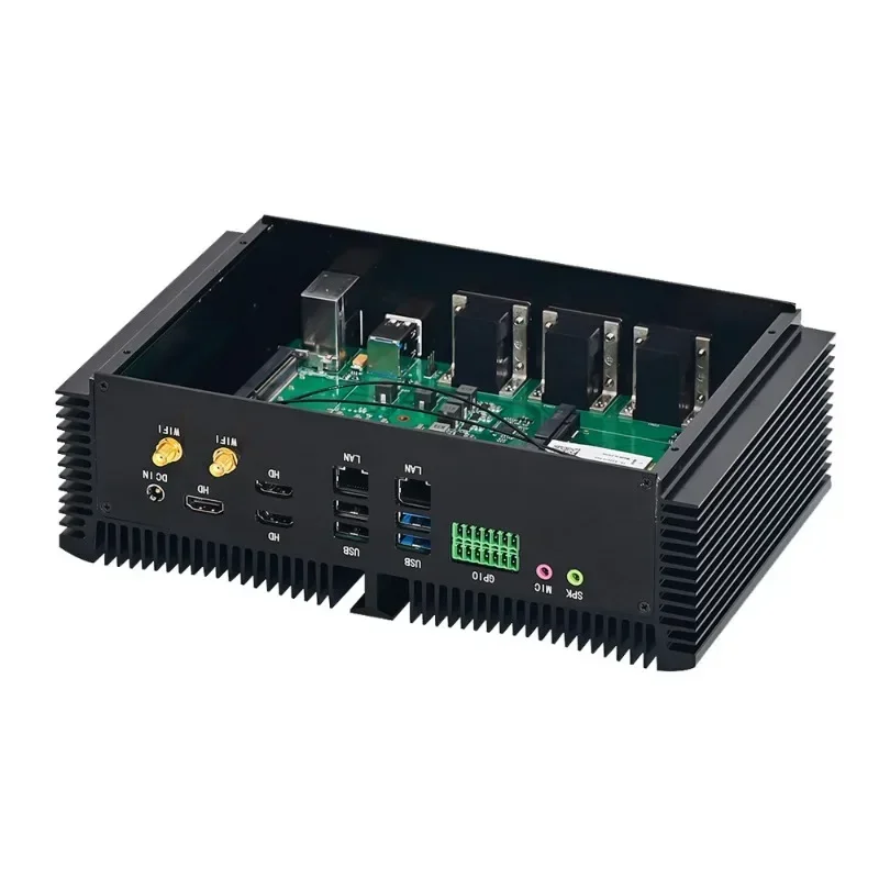 10th generation i7-10870H fanless mini computer three-display embedded 6 serial industrial computer