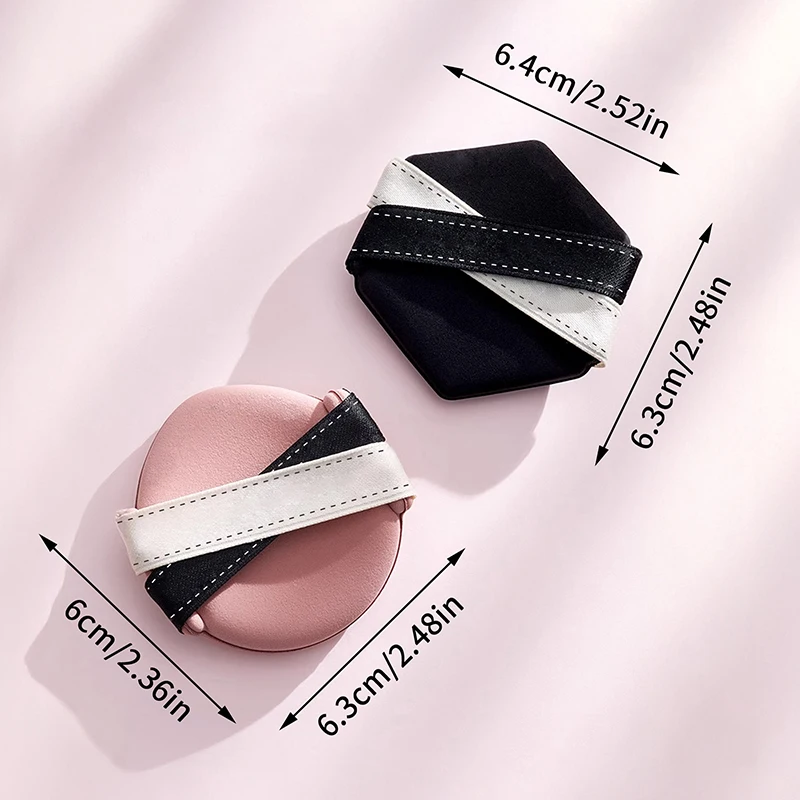 1/2/3Pcs Double Ribbon Large Water Drop Air Cushion Wet Or Dry Use Air Cushion Powder Puff Multi-Functional Portable Makeup Tool