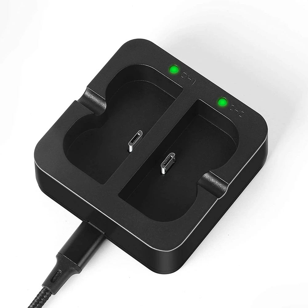 Hot-USB Charging Station With 2 Pack Rechargeable 3.65V 6040Mah Lithium Battery For Ring-Doorbell 1/2/3/4 Cam Spotlight Cam
