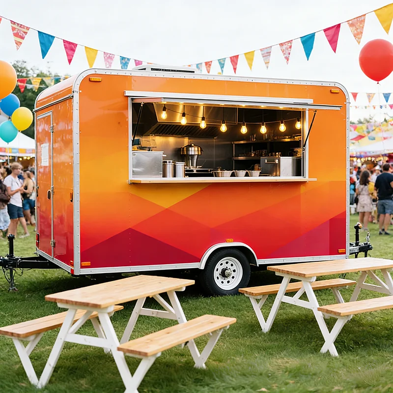 High Capacity Food Trailer with Double Stacked Ovens and Holding Cabinets for Large Event Catering