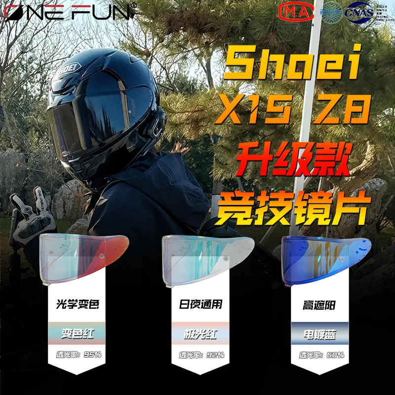 for SHOEI Z8 RF1400 NXR2 X15 XSPR PRO X-Fifteen X-Spirit Prc Replacement Shield, Photochromic Motorcycle Helmet Lens