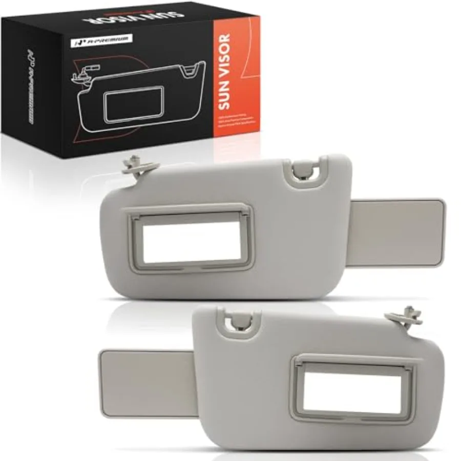 

Солнцезащитный козырек для Nissan Sentra 2013-2019 с выдвижной накладкой и зеркалом, серый цвет, замена 964013SG8A