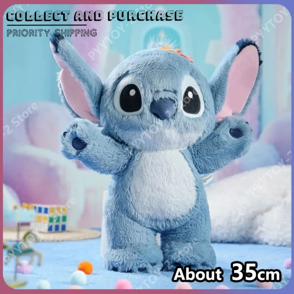 

Плюшевая игрушка Disney Stitch, милая мультяшная мягкая игрушка, плюшевые куклы Лило и Стич, подушка-обнимашка, кукла-компаньон для сна, подарки на день рождения, игрушки