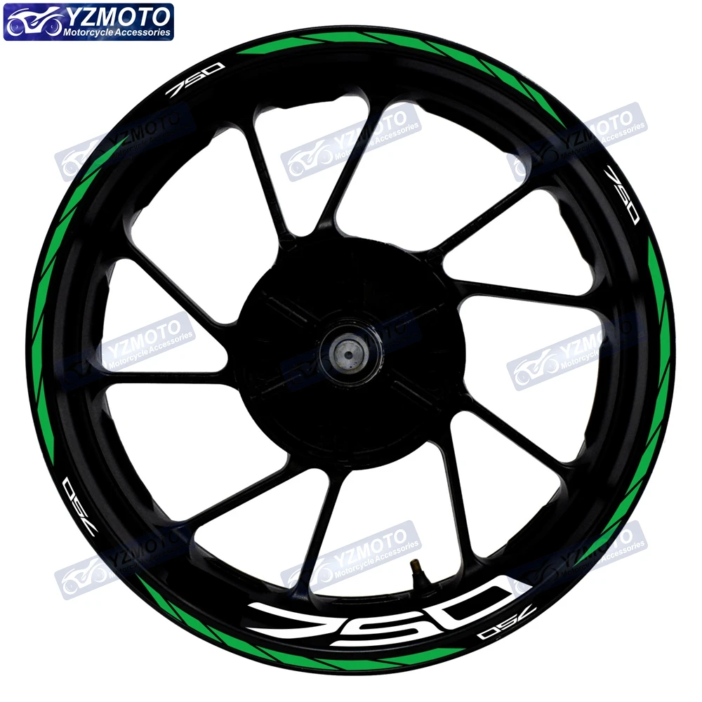 Naklejki na koła motocyklowe Z750, przednie i tylne, 17 cali, wyścigowe, odblaskowe, wodoodporne, dekoracyjne, na felgi i piasty.