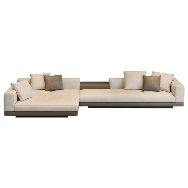 Italian U-shaped fabric minimalist villa large floor luxury living room combination sofa