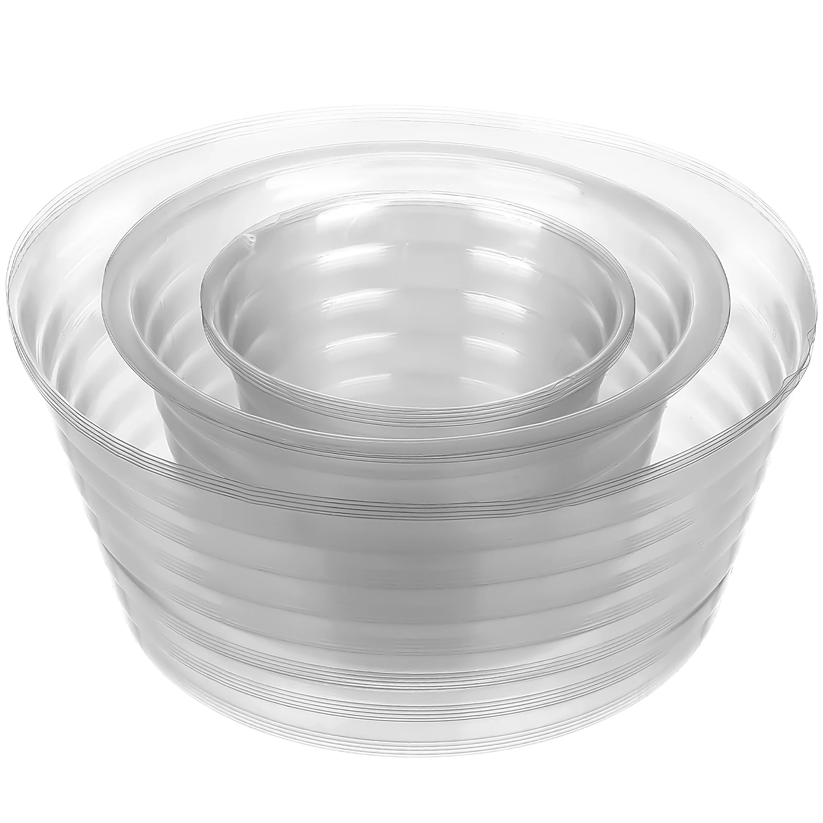 

15pcs Seedling Plastic Pot Planter Tray Clear Flower Saucer Drain Trays Plants Nursery Outdoor Water Catcher Planter Plates