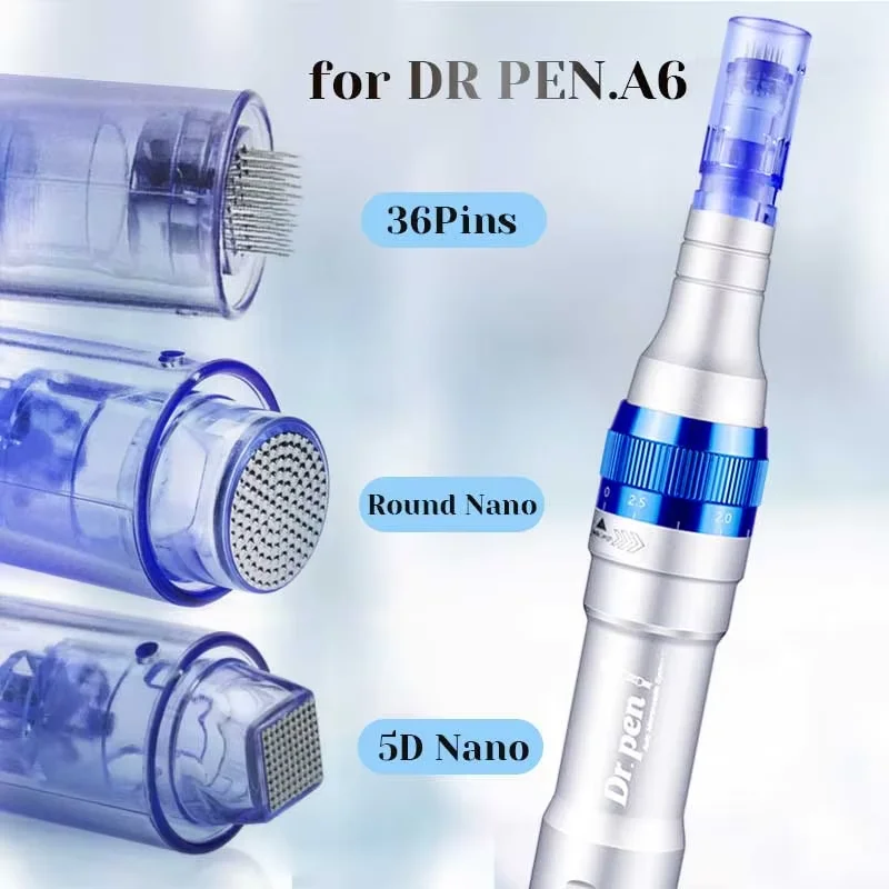 pontas-de-substituicao-descartaveis-drpen-a6-para-microagulhamento-cartuchos-redondos-a6-de-baioneta-com-9-12-36-e-42-agulhas