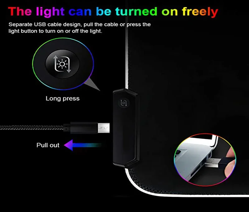 RGB الخيال العلمي نمط الكمبيوتر 500X1000 مللي متر LED ماوس الوسادة الألعاب ملحقات الكمبيوتر الشعور بالعلوم والتكنولوجيا حصيرة مكتبية منصات لوحة المفاتيح