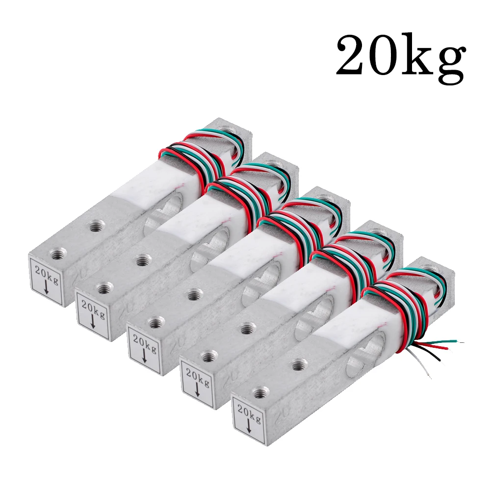DIYmalls 5/10PCS 1kg 2kg 3kg 5kg 10kg 20kg Wägezelle Wägezelle Gewichtssensor Elektronische Waage Aluminiumlegierung Wiegesensor für HX711 AD 9