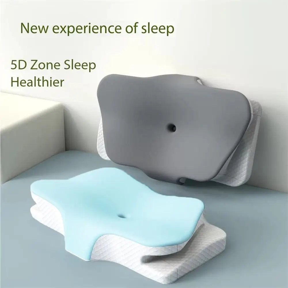 

Butterfly Shaped Ergonomic Neck Pillow 5D Partition No-Pressure Orthopedic Pillow Soft Adjustable Neck Guard Pillow