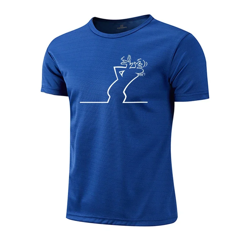 

Мужская футболка с принтом, повседневная, для занятий спортом, с коротким рукавом, для занятий спортом на открытом воздухе, для бега, велоспорта, быстросохнущая сетчатая футболка, летняя спортивная одежда