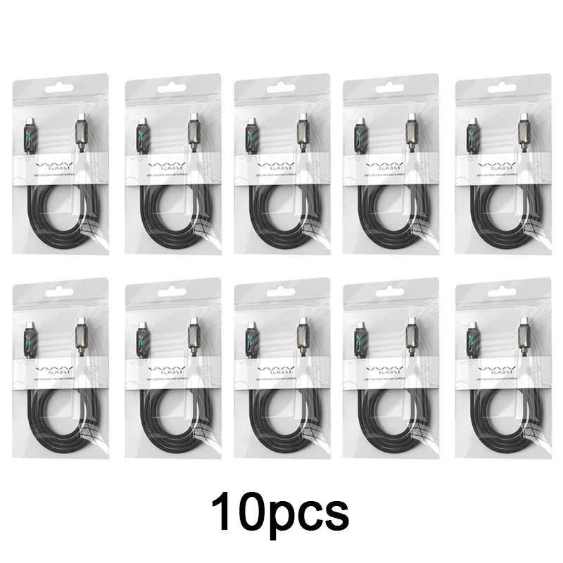 Vyvylabs 1/3/5/10 Stück 240W Typ-C-auf-Typ-C-Kabel mit Digitalanzeige 1M / 2M – Schnelles USB-C-auf-Typ-C-Ladekabel für iPhone 17 16 Pro Max 15 Plus, Samsung, Xiaomi, Huawei, LG, OnePlus, Oppo, Vivo
