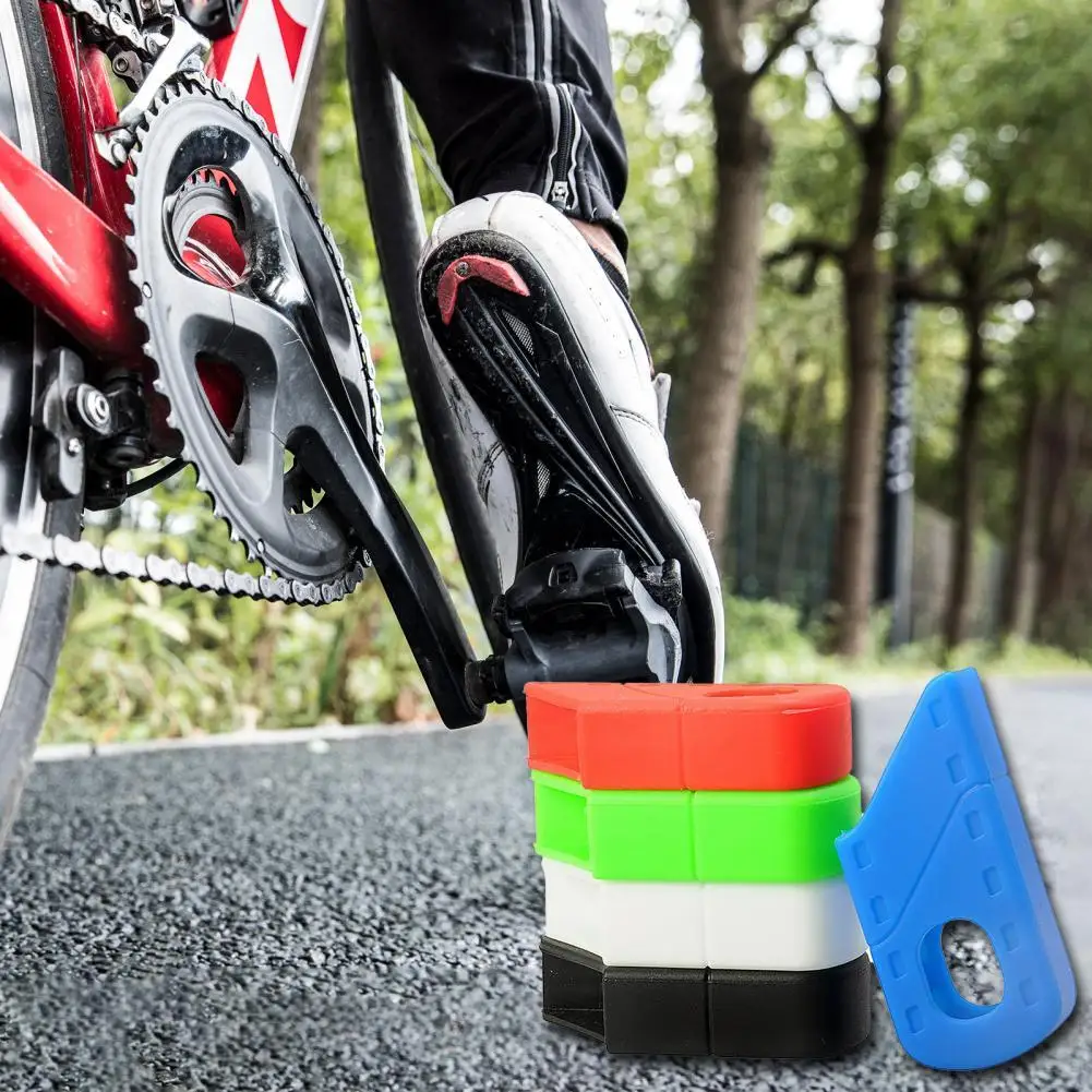 1 par de silicone manivela capa elástica alta proteção universal anti-risco manivela caso para bicicleta de estrada