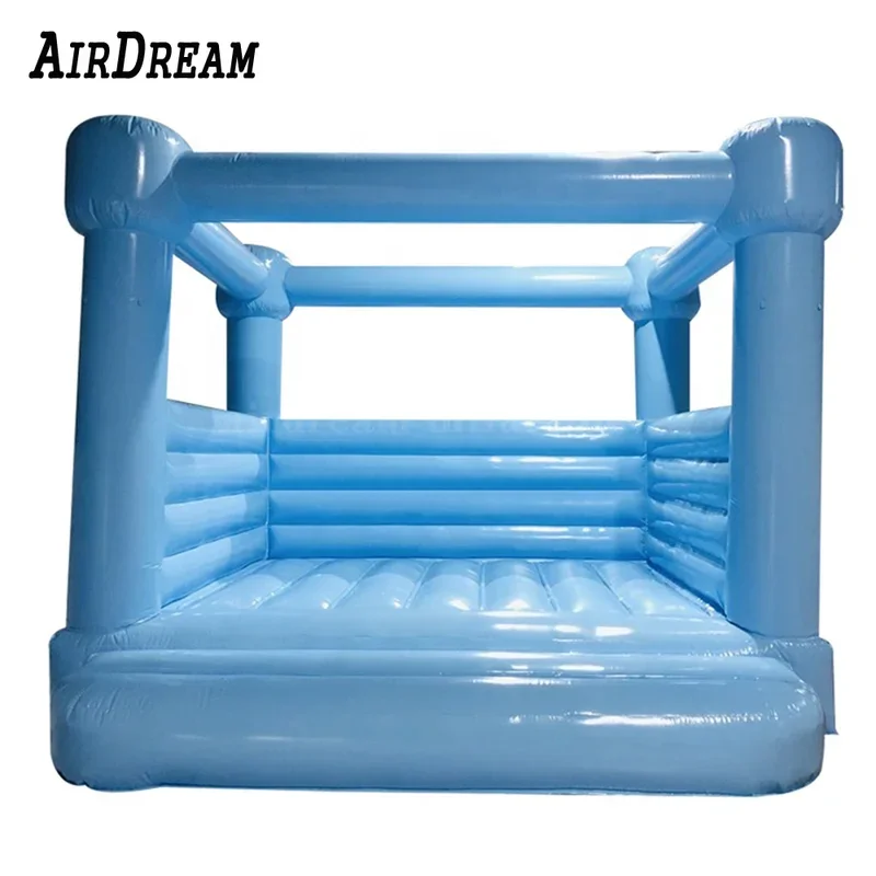 Commercial blue inflatable wedding bouncer bridal bounce house full PVC wedding tent inflatable jumping bouncy castle