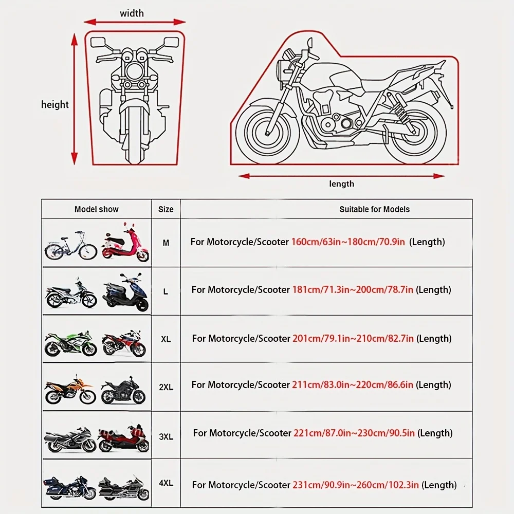 Bicycle Cover Waterproof All Season Dustproof Snow Protective Outdoor Scooter MTB Wear-resistant Fabric Bike Cover