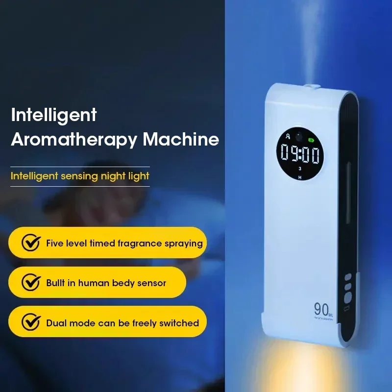 Automatic Sensor Aromatherapy Machine with Night Light Rechargeable Home Fragrance Aromatherapy Essential Oil Diffuser Scent