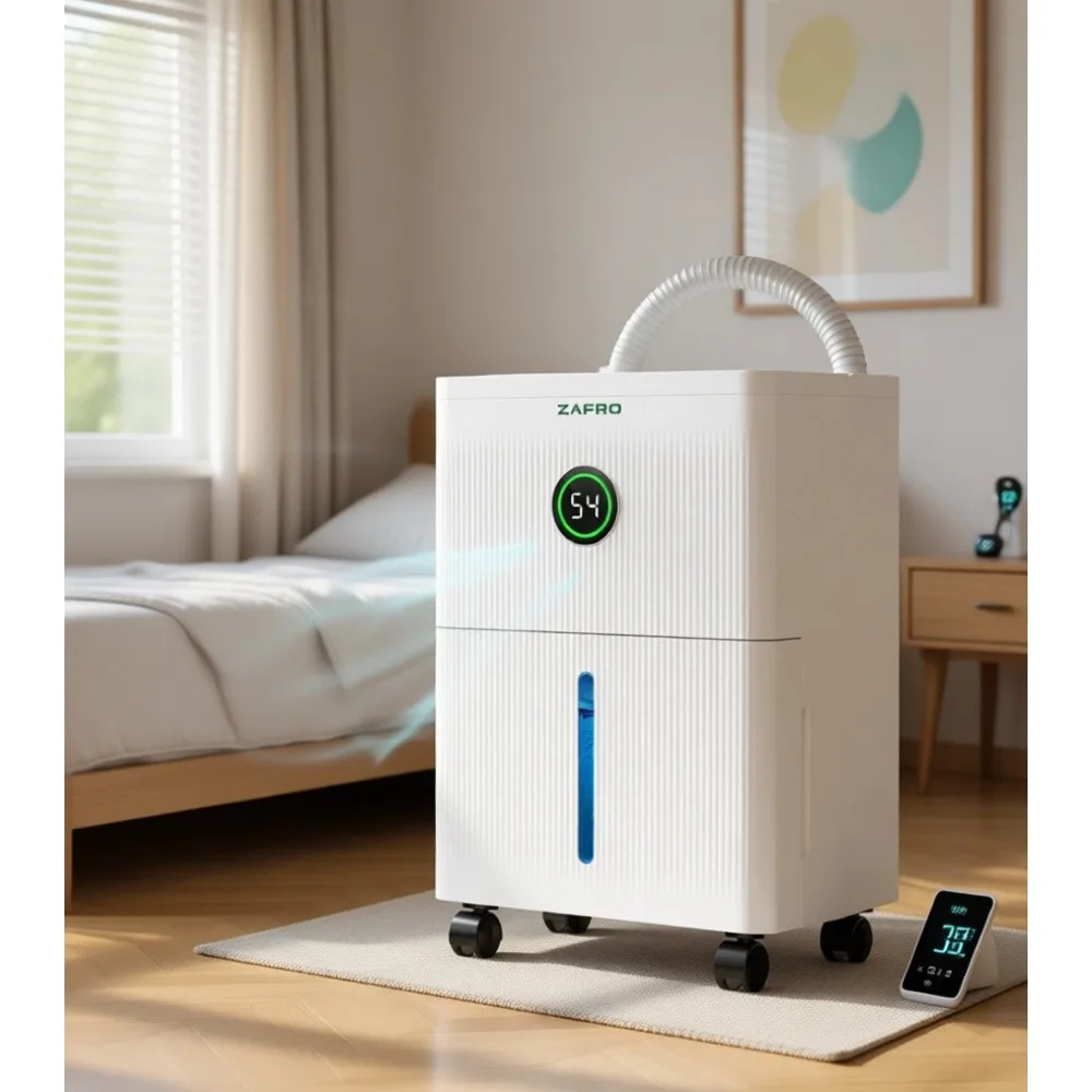 1600 Sq Ft Quiet 21 Pint Dehumidifier for Home Basement with Drain Hose Auto Manual Drain Auto Defrost Dry Mode