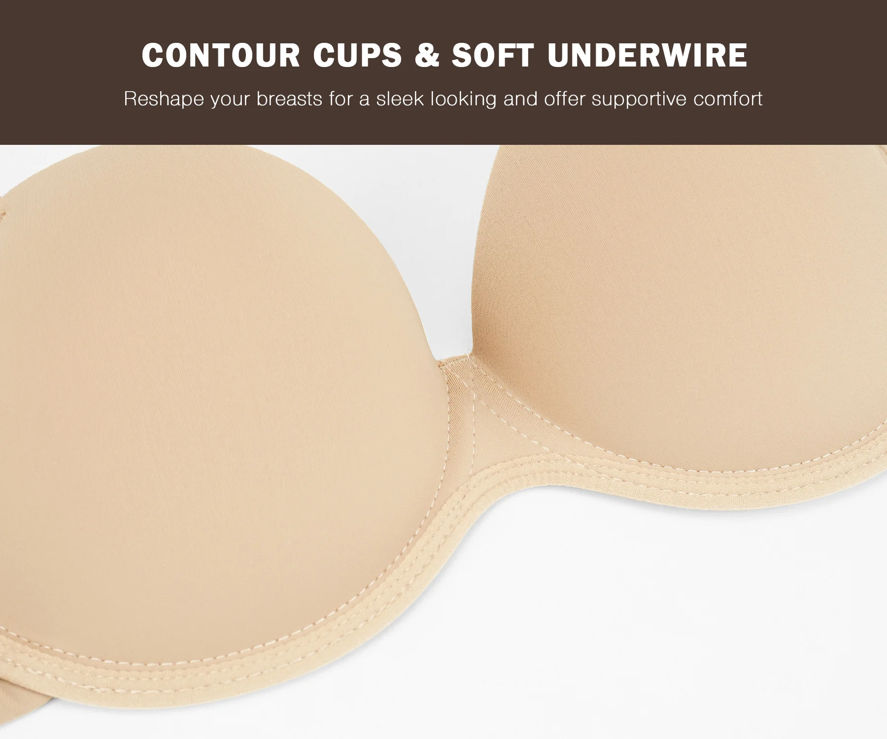 Women Push Up Strapless  Seamless Bra Halter No Show Convertible Underwired Support