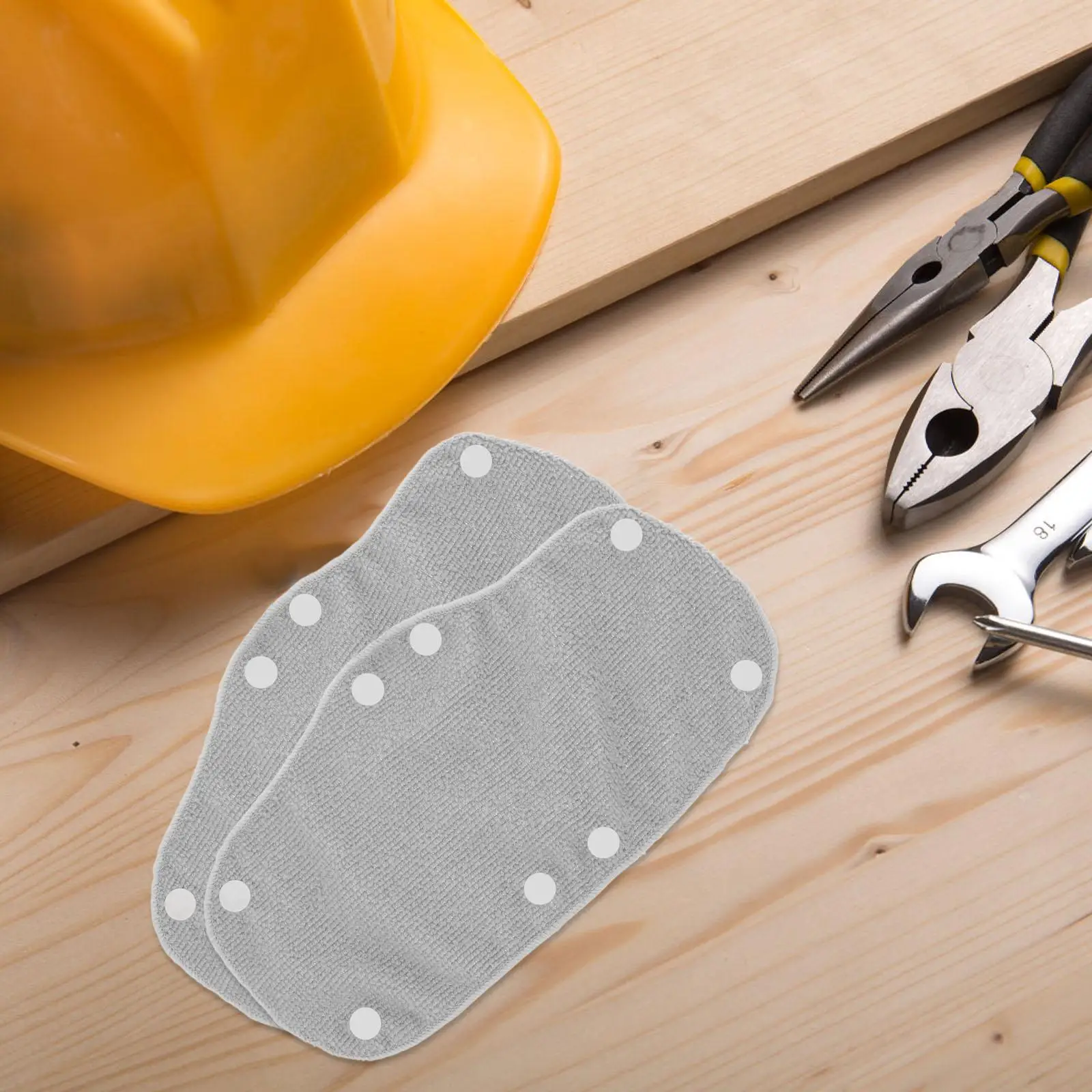 Coussinets de sécurité pour chapeau rigide, 15 pièces, bandeaux respirants pour casque rigide, gris, lavable, doublure réutilisable, accessoires, durabilité, confort, travail