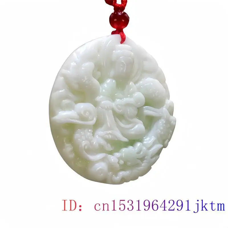 Collier pendentif Guanyin en pierre naturelle, bijoux sculptés de créateurs, amulette chinoise, accessoires de mode de luxe, breloque blanche, véritable diversité