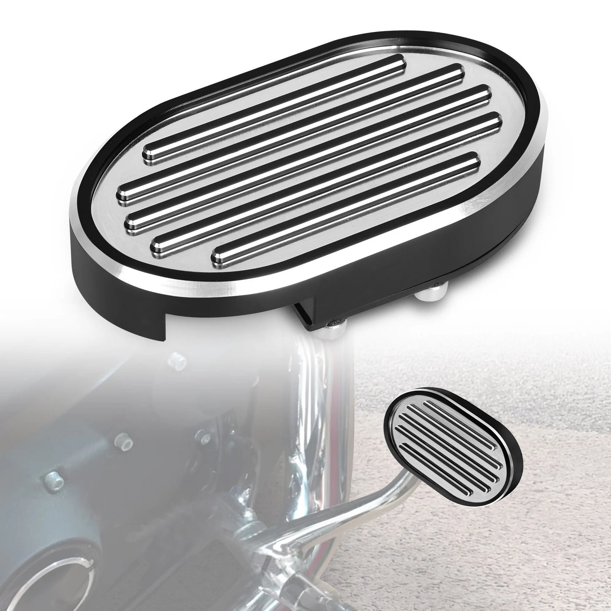 

Motorcycle Chrome Parts CNC Aluminum Brake Pedal Foot Peg Cover for Harley Sportster 1200 883 Custom Softail Dyna Fat Bob V Rod