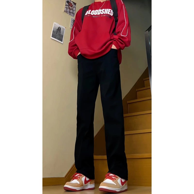 

Мужские джинсы Cleanfit прямого кроя с высокой талией, облегающие, с высоким подъемом, модные, шикарные, с расклешенными штанинами, молодежные, для зимы