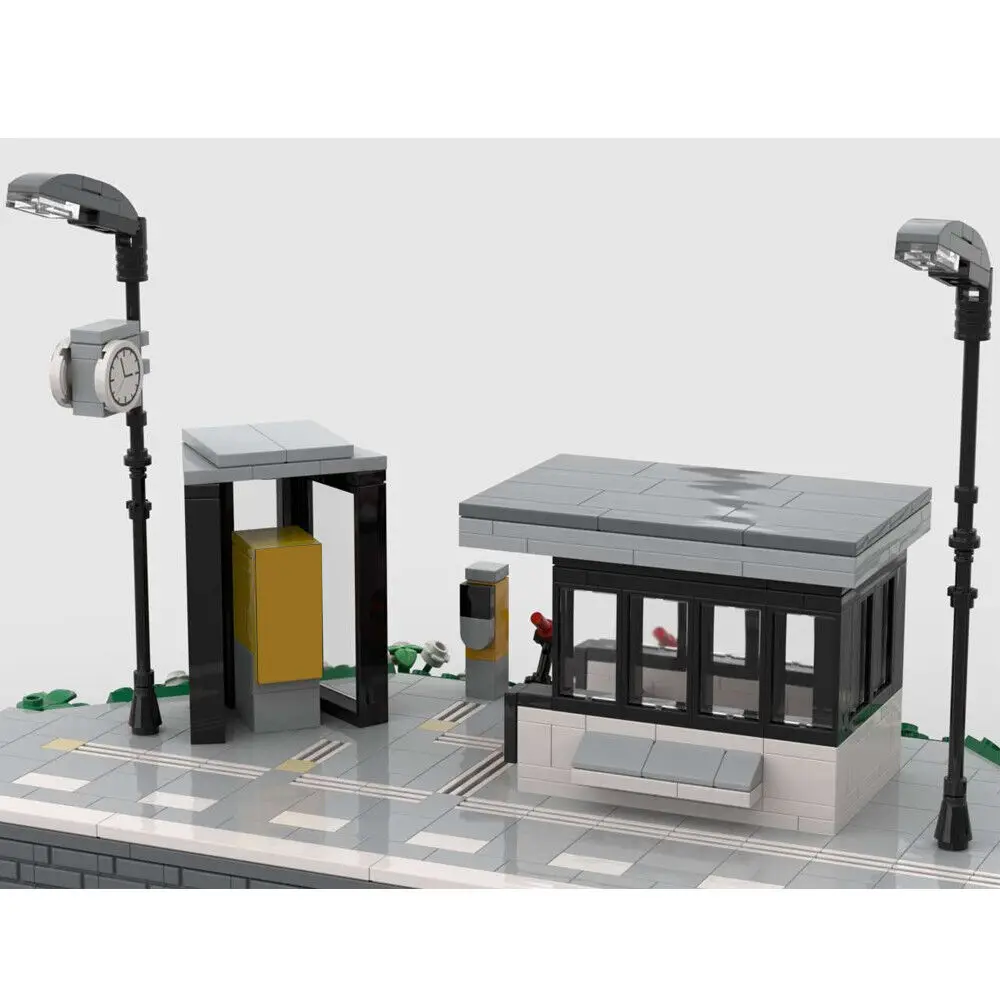 Building blocks 1206 pieces train station platform model building blocks set for gift giving