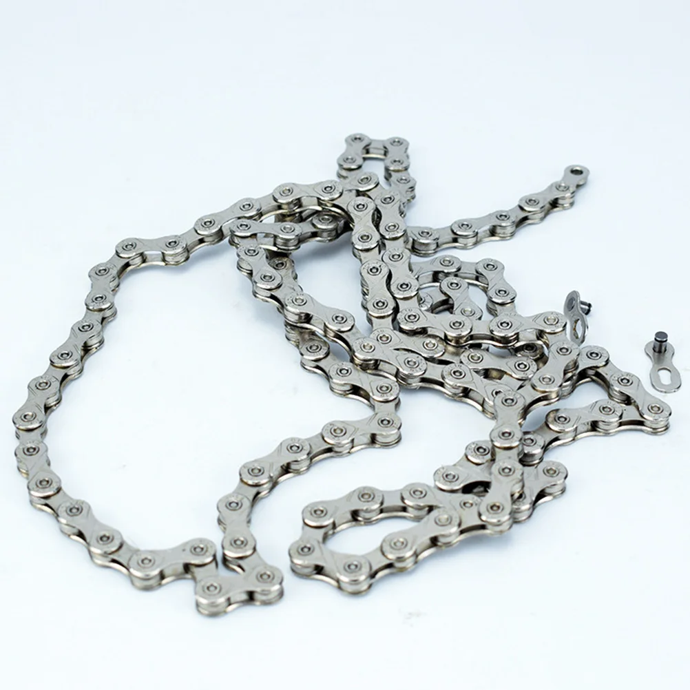 

116 Sections Bike Chain Replacement Mountain Bike Electroplated Rust Resistant Chain for Cycling Transmission