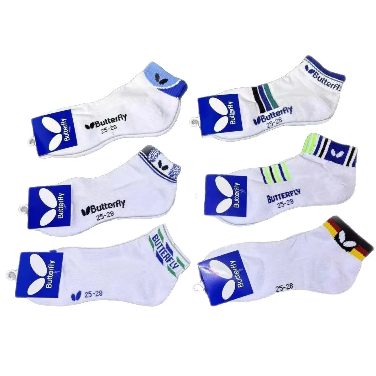 جديد فراشة قصيرة أنبوب تنس الطاولة الجوارب الرجالية عارضة تنفس الرطوبة فتل الجوارب الرياضية القطنية للتدريب والتناول...