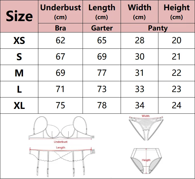 Neues erotisches Set, durchsichtig, bestickt, für Damen-Dessous, sexy Wimpernspitzen-Spitze, figurformendes Dessous, vierteiliges Set, sexy, heiß – Detail 2