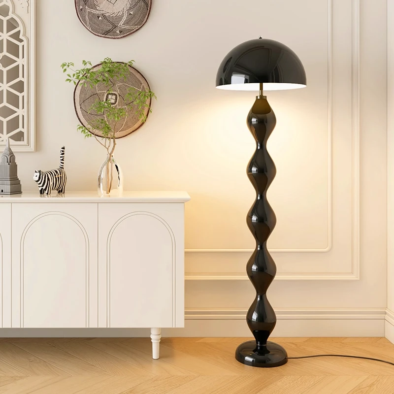 

Floor lamp, cream style ambient light, high-end light luxury, small mushrooms next to the sofa decorate the bedroom