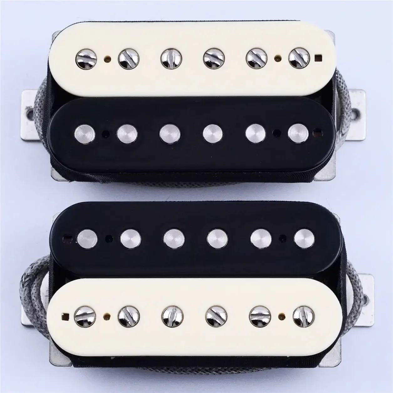 GIB BB1 BB2 Alnico 2 classic 57+ Zebra Guitar Humbucker Pickups Bridge& Neck For Gibson Les paul LP Guitar Chrome