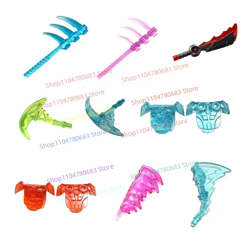 MOC اللبنات شخصية صغيرة المنجل صدرية تحلق التنين التجمع نموذج ديكور أنيمي الكرتون الملحقات لعبة هدية