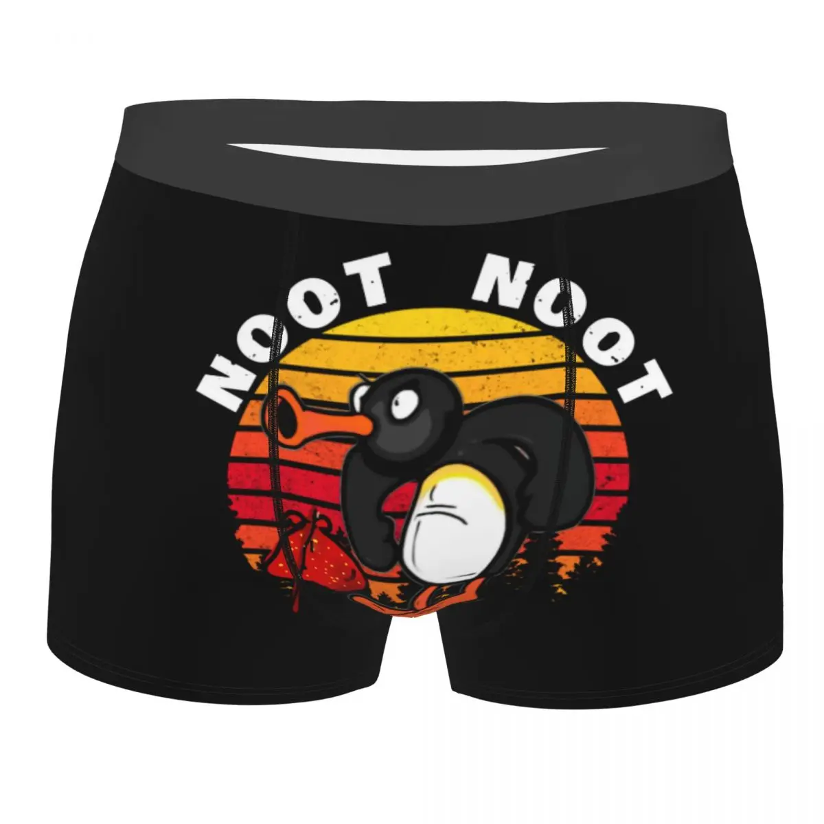 Custom Male Cool Noot Noot Pingu Funny Underwear Ulzzang Boxer Briefs Soft Shorts Panties Underpants