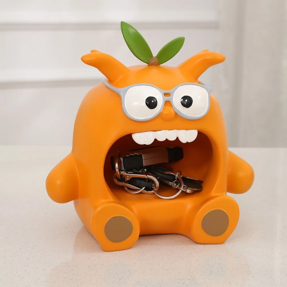 

Big Mouth Entryway Tray Decoration Creative Design Light Luxury Cartoon Doll Key Storage Tray Decorative Novelty