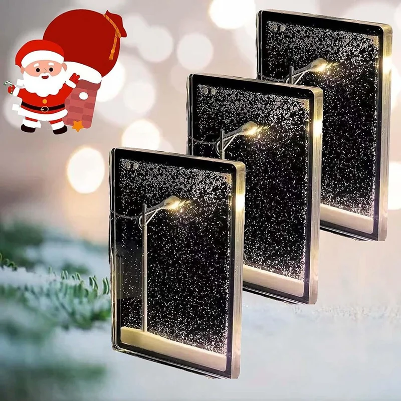 ABPQ-Snow Lamp Night Lamp Material Package, Snow Scene Road Lamp, Snow Scene Lamp, Snowflake Lamp, Snowflake Lamp DIY