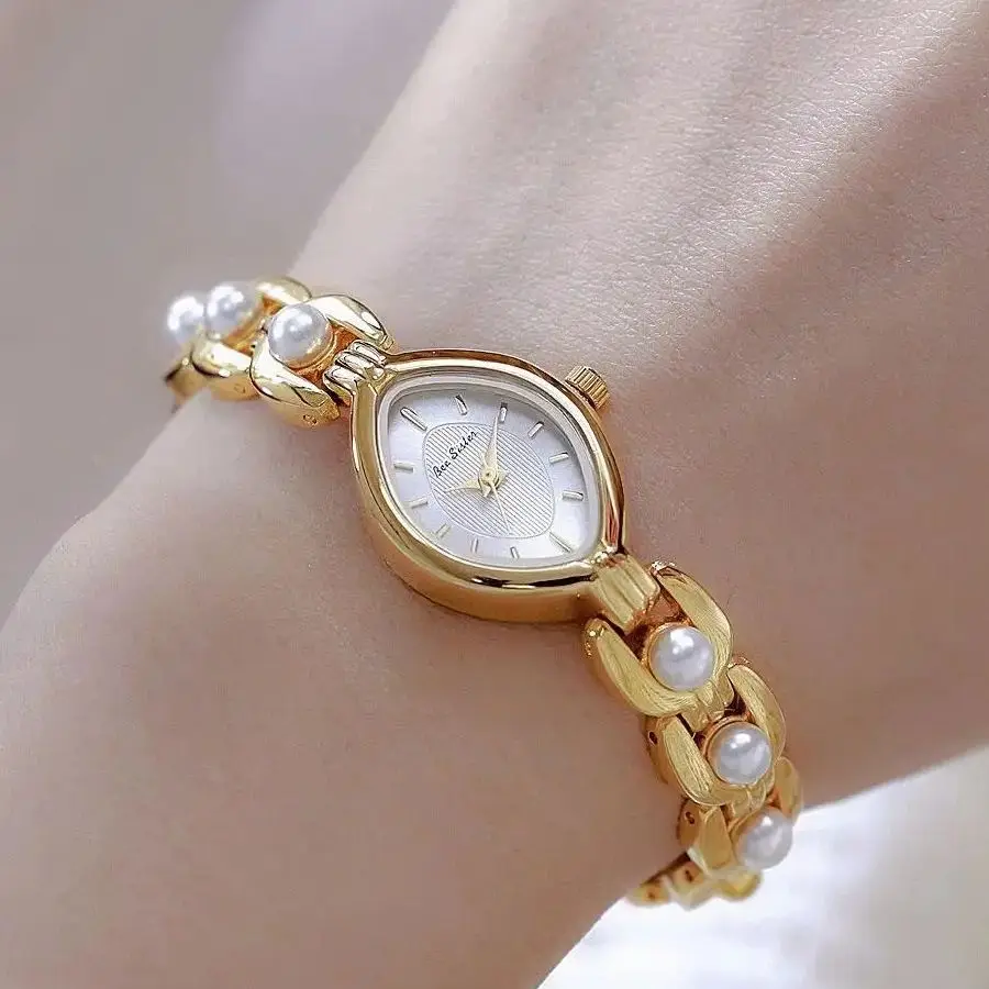 Women's Watch Ladies Bracelet Luxury Brand Waterproof Retro pearl Advanced Chain Watches Gift