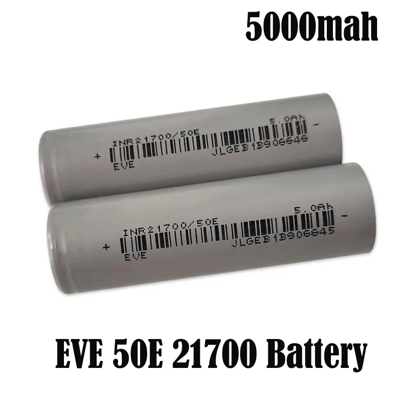 2-40pcs EVE 50E 21700 Battery 3.65V 5000mah 15A 3C Rechargeable li-ion Batteries Eve INR21700 Lithium Cells For AGV E Car