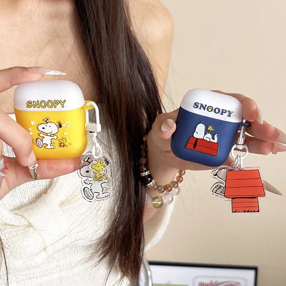 Ins سنوبي اللون الصدام سيليكون حقيبة سماعة الاذن ل Airpods 4 1 2 3 Pro 2 Pro2 سماعة لاسلكية تعمل بالبلوتوث سماعة واقية لينة غطاء