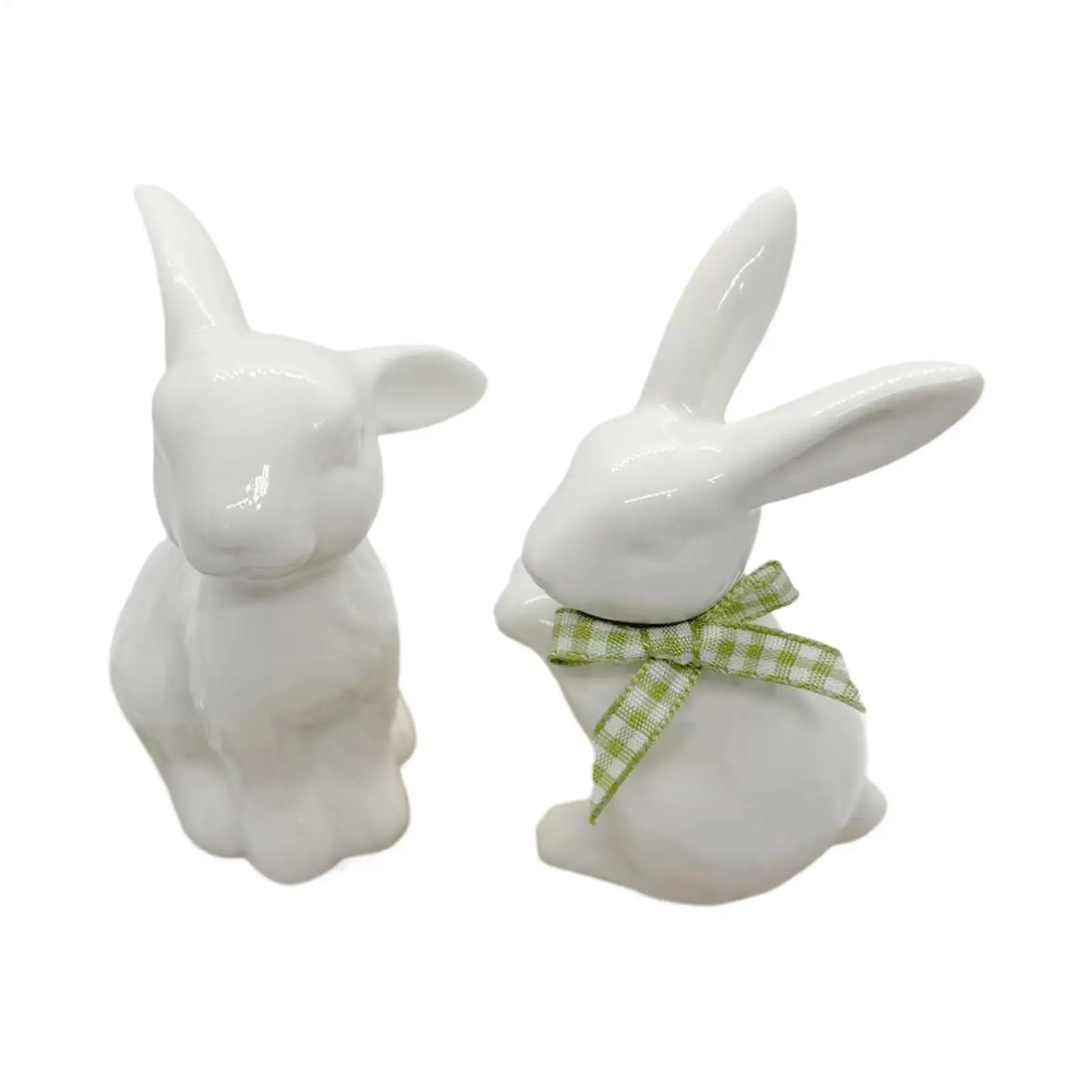 Osterhase Keramikfiguren Porzellan Feiertagsdekoration Kaninchen-Skulptur Osterhase-Skulptur Schreibtisch-Ornament Deko