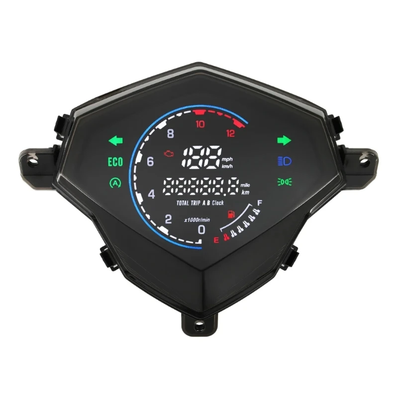 A70F Waterproof Motorcycle Dashboard Odometer Speed Measurement Instrument Cluster Panel LED Tachometer for Mio 125/i125/110