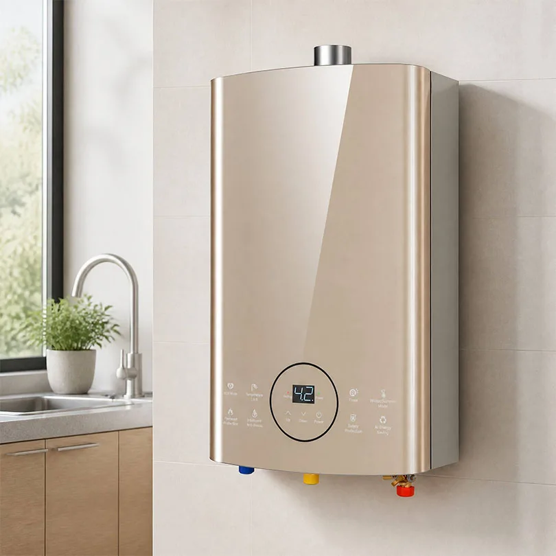 High Power 35kw Natural Gas Instant Tankless Water Heater Wall-Mounted Constant Temperature Energy Efficient Class a Household