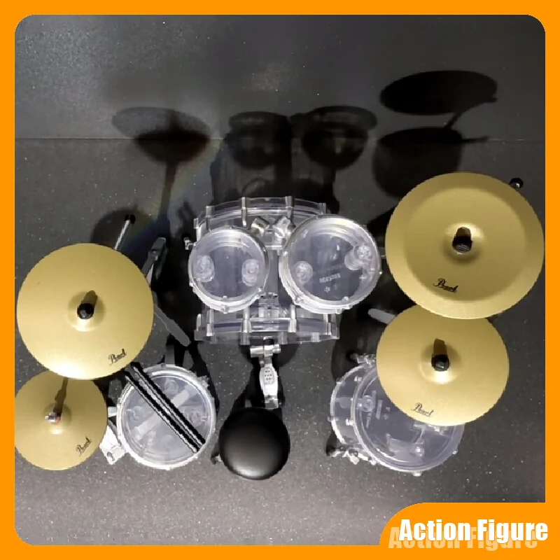 Bandai Original Mini Pearl Jazz Drum Set 2nd Edition Model Simulation Musical Instrument Gashapon Toys Collection Gifts In Stock - view 5