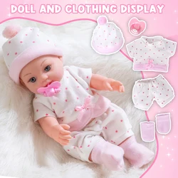 12Inch/30CM Simulation Reborn Baby Children Soft Handmade Silicone Lifelike Newborn Baby Sleep Doll DIY Toy Girls Birthday Gifts