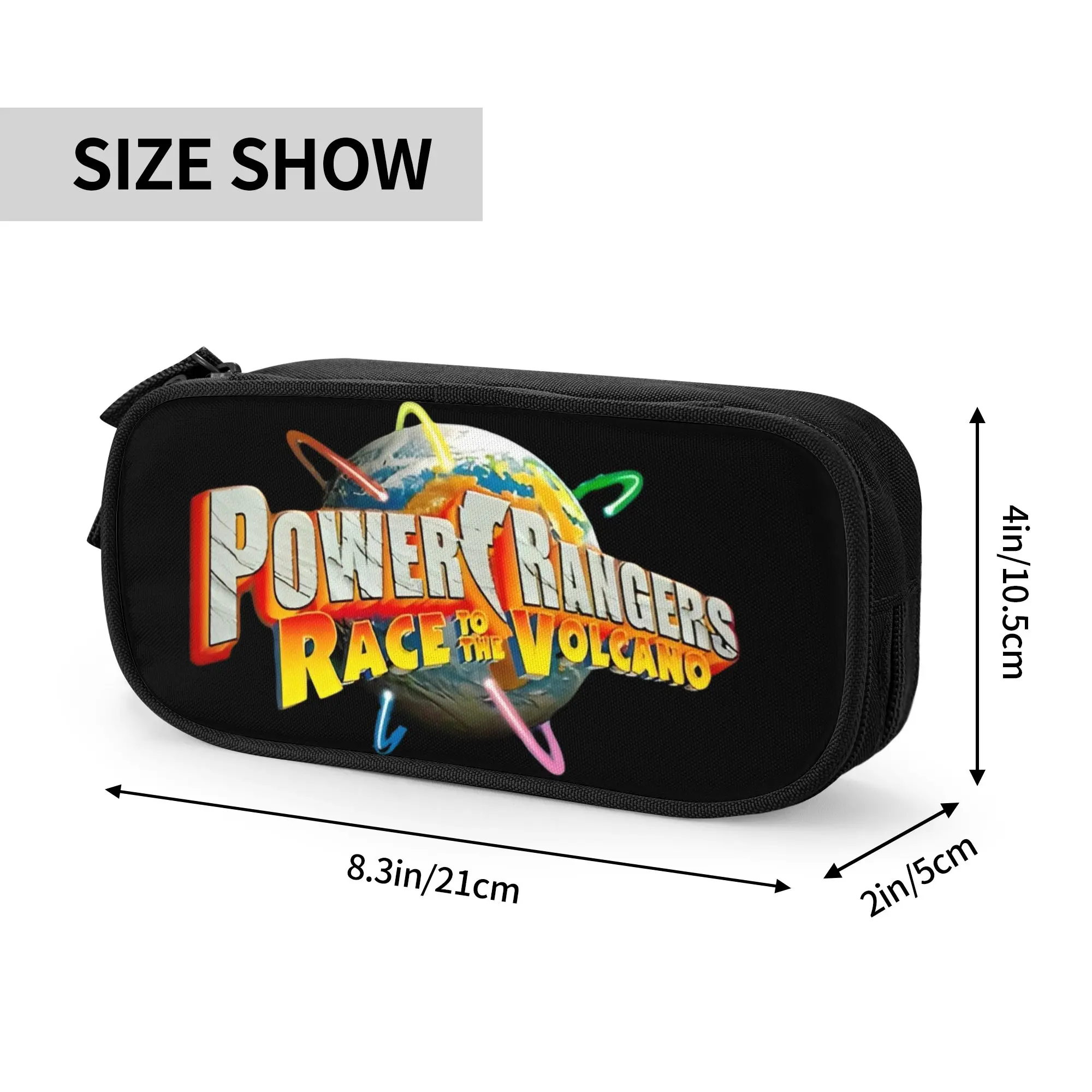 Large Capacity Bags for Child Cartoon Power Rangers Race To The Volcano  School Pencil Bag for Boys Gilrs Kids