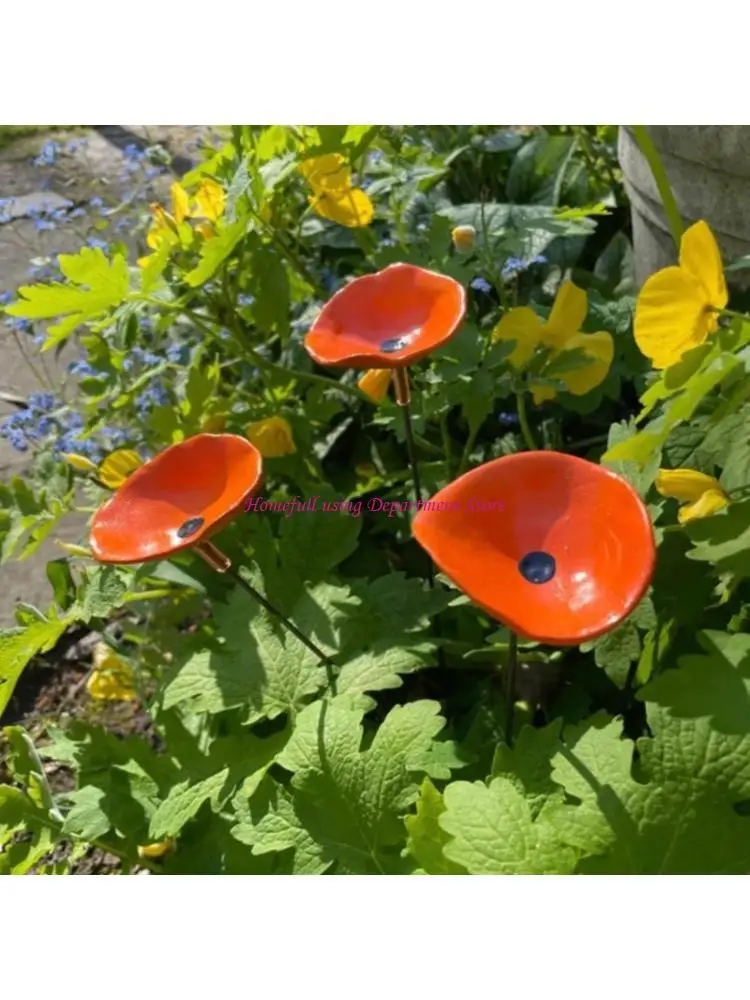 

Bright Flower Bees Watering Stake Compacts Bees Habitat Decorative Flower Stake