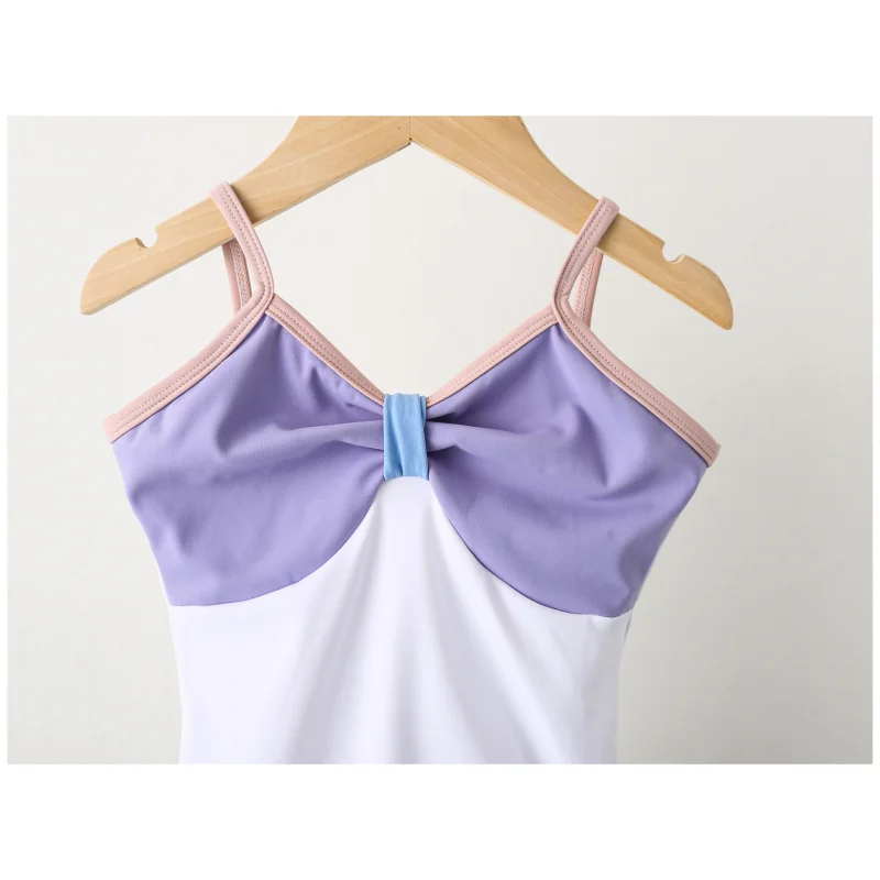 Nowe Dziecięce Rajstopy Baletowe Podwiązki do Tańca Kontrastowe Kolorowe Kamizelki Odzież Treningowa Dziewczęca Profesjonalna Odzież Gimnastyczna Baletowa